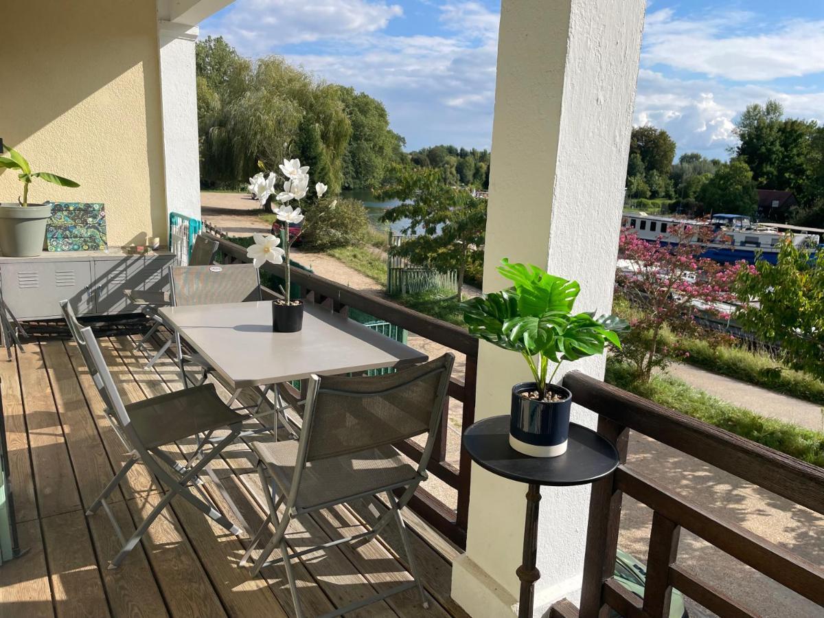 T3-Balcon Plein Sud-Acces Direct Au Bord Du Loing Apartment Море-сюр-Лоан Екстериор снимка